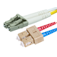 Monoprice Multi-Mode OM3 Fiber Optic Cable - LC-SC UL 2mm 50/125 OFNR Duplex Aqua 30m