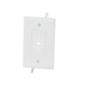 Monoprice Cable Plate with Flexible Opening, 1-Gang, White