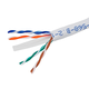 Monoprice Cat6 Ethernet Bulk Cable - Stranded, 550MHz, UTP, CM, Pure Bare Copper Wire, 24AWG, No Logo, 1000ft, White