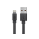 Monoprice Cabernet Series Apple MFi Certified Flat Lightning to USB Charge and Sync Cable, 6in Black
