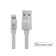 Monoprice Premium Flat Apple MFi Certified Lightning to USB-A Charging Cable - 6in White