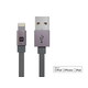 Monoprice Premium Flat Apple MFi Certified Lightning to USB-A Charging Cable - 3ft Gray