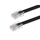 Monoprice Cat5e 6in Black Patch Cable, UTP, 24AWG, 350MHz, Pure Bare Copper, RJ45, Zeroboot Series Ethernet Cable