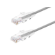 Monoprice Cat6 Component Level Ethernet Cable - SlimRun, Pure Bare Copper, UTP, 28AWG, 550MHz, Snagless RJ45, 1ft, Gray