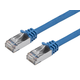 Monoprice Cat7 Ethernet Patch Cable - Double Shielded (S/FTP), Snagless RJ45, 600MHz, 10G, 26AWG, 15ft, Blue