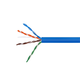 Monoprice Cat5e 500ft Blue CMR UL Bulk Cable, UTP, Solid, 24AWG, 350MHz, Pure Bare Copper, Pull Box, Bulk Ethernet Cable