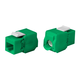 Monoprice Cat6A RJ45 Toolless 180-Degree Keystone Jack for 22-24AWG Solid Wire, Green Monoprice Cat6A RJ45 Toolless 180-Degree Keystone Jack for 22-24AWG Solid Wire, Green