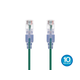 Monoprice Cat6A Ethernet Patch Cable - SlimRun, Snagless RJ45, 550MHz, UTP, Pure Bare Copper, 10G, 30AWG, 10-Pack, 10ft, Green Monoprice Cat6A Ethernet Patch Cable - SlimRun, Snagless RJ45, 550MHz, UTP, Pure Bare Copper, 10G, 30AWG, 10-Pack, 10ft, Green