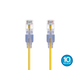 Monoprice Cat6A Ethernet Patch Cable - SlimRun, Snagless RJ45, 550MHz, UTP, Pure Bare Copper, 10G, 30AWG, 10-Pack, 14ft, Yellow Monoprice Cat6A Ethernet Patch Cable - SlimRun, Snagless RJ45, 550MHz, UTP, Pure Bare Copper, 10G, 30AWG, 10-Pack, 14ft, Yellow