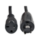 Tripp Lite Power Cord - NEMA-L5-20P to NEMA-5-20R, 12AWG, 20A, 3-Prong, Black, 0.5ft