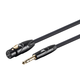 Stage Right by Monoprice 3ft XLR Female to 1/4inch TRS Male 16AWG Cable (Gold Plated)