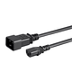 Monoprice Power Cord - IEC 60320 C20 to IEC 60320 C13, 14AWG, 15A/1875W, 3-Prong, SJT, Black, 3ft