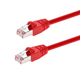 Monoprice Cat6A Ethernet Patch Cable - Snagless RJ45, 550MHz, STP, Pure Bare Copper Wire, 10G, 26AWG, 7ft, Red