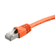 Monoprice Cat6A 7ft Orange Patch Cable, Double Shielded (S/FTP), 26AWG, 10G, Pure Bare Copper, Snagless RJ45, Fullboot Series Ethernet Cable