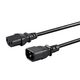 Monoprice Extension Cord - IEC 60320 C14 to IEC 60320 C13, 16AWG, 13A/1625W, 3-Prong, SJT, Black, 5ft