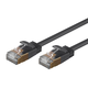 Monoprice Cat6A Ethernet Patch Cable - SlimRun, Snagless RJ45, Stranded, S/STP, Pure Bare Copper, 36AWG, 5ft, Black