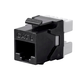 Monoprice Cat6 RJ45 180-Degree Dual IDC Keystone for 22-24AWG Solid Wire, Black