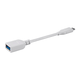 Monoprice Essentials USB-C to USB-A Female 3.1 Gen 1 Extension Cable - 5Gbps  3A  30AWG  White  0.5ft