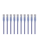 Monoprice Cat6A Ethernet Patch Cable - SlimRun, Snagless RJ45, 550MHz, UTP, Pure Bare Copper, 10G, 30AWG, 10-Pack, 0.5ft, Purple Monoprice Cat6A Ethernet Patch Cable - SlimRun, Snagless RJ45, 550MHz, UTP, Pure Bare Copper, 10G, 30AWG, 10-Pack, 0.5ft, Purple