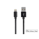 Monoprice Stainless Steel Apple MFi Certified Lightning to USB Charge & Sync Cable, 6ft Black Monoprice Stainless Steel Apple MFi Certified Lightning to USB Charge & Sync Cable, 6ft Black