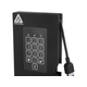 Apricorn Aegis Padlock A25-3PL256-1000F 1 TB External Hard Drive - USB 3.0 - 5400rpm - 8 MB Buffer - Portable