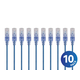 Monoprice Cat6A Ethernet Patch Cable - SlimRun, Snagless RJ45, 550MHz, UTP, Pure Bare Copper, 10G, 30AWG, 10-Pack, 50ft, Blue Monoprice Cat6A Ethernet Patch Cable - SlimRun, Snagless RJ45, 550MHz, UTP, Pure Bare Copper, 10G, 30AWG, 10-Pack, 50ft, Blue