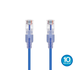 Monoprice Cat6A Ethernet Patch Cable - SlimRun, Snagless RJ45, 550MHz, UTP, Pure Bare Copper, 10G, 30AWG, 10-Pack, 30ft, Blue Monoprice Cat6A Ethernet Patch Cable - SlimRun, Snagless RJ45, 550MHz, UTP, Pure Bare Copper, 10G, 30AWG, 10-Pack, 30ft, Blue
