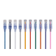 Monoprice Cat6A Ethernet Patch Cable - SlimRun, Snagless RJ45, 550MHz, UTP, Pure Bare Copper, 10G, 30AWG, 10-Pack, 25ft, Multicolor