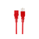 Monoprice Power Cord - NEMA 5-15P to IEC 60320 C13, 18AWG, 10A/1250W, 125V, 3-Prong, 3ft, Red