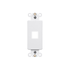 Monoprice Decor Insert for Keystone, 1-Port, White, 4"x1.4"x0.25", w/Screws (White Coated Screw Head)