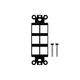 Monoprice Decor Insert for Keystone, 6-Port, Black, 4"x1.4"x0.25", w/Screws