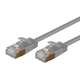 SlimRun Cat6A Ethernet Patch Cable - Snagless RJ45, Stranded, S/STP, Pure Bare Copper Wire, 36AWG, 10m, Gray, 5 pack