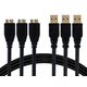 Select Series USB-A to Micro B 3.0 Cable - Black, 0.5m - 3 pack