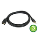 USB-A to USB-A (F) 2.0 Cable - Black, 2m - 3 pack