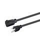 Monoprice Extension Cord - NEMA 5-15P to NEMA 5-15R, 14AWG, 15A/1875W, SJT, 125V, Black, 15ft