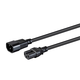 Monoprice Heavy Duty Power Cable - IEC 60320 C14 to IEC 60320 C15, 14AWG, 15A/1875W, SJT, 125V, Black, 10ft