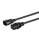Monoprice Power Cord - IEC 60320 C14 to IEC 60320 C19, 14AWG, 15A/1875W, SJT, 100-250V, Black, 10ft