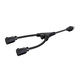 Monoprice Splitter Power Cord - NEMA 5-15P to 2x NEMA 5-15R, 16AWG, 13A/1625W, SJT, 120V, Black, 1.5ft