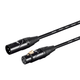 Stage Right by Monoprice STARQUAD XLR Microphone Cable, Optimized for Analog Audio - Gold Contacts, XLR-M to XLR-F, 24AWG, 15FT, Black Stage Right by Monoprice STARQUAD XLR Microphone Cable, Optimized for Analog Audio - Gold Contacts, XLR-M to XLR-F, 24AWG, 15FT, Black