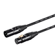 Stage Right by Monoprice STARQUAD XLR Microphone Cable, Optimized for Analog Audio - Gold Contacts, XLR-M to XLR-F, 24AWG, 50FT, Black Stage Right by Monoprice STARQUAD XLR Microphone Cable, Optimized for Analog Audio - Gold Contacts, XLR-M to XLR-F, 24AWG, 50FT, Black