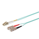 Monoprice Multi-Mode OM3 Fiber Optic Cable - LC-SC UL 2mm 50/125 OFNR Duplex Aqua 1m