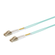 Monoprice Multi-Mode OM4 Fiber Optic Cable - LC-LC UL 2mm 50/125 OFNR Duplex Aqua 3m