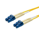 Monoprice Single-Mode Fiber Optic Cable - LC-LC UL 2mm 9/125 OFNR Duplex Yellow 1m