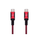 Monoprice Wrap Series Charge and Sync USB USB-C to USB-C Cable  USB 2.0  Up to 3A/60W  6ft  Red