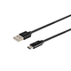 Monoprice Palette Series USB 2.0 USB-C to USB-A Charge and Sync Nylon-Braid Cable  10ft  Black