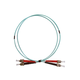 Monoprice Multi-Mode OM4 Fiber Optic Cable - ST-ST UL 3mm 50/125 OFNR Duplex Aqua 1m Monoprice Multi-Mode OM4 Fiber Optic Cable - ST-ST UL 3mm 50/125 OFNR Duplex Aqua 1m