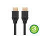 Monoprice 4K High Speed HDMI Cable - 4K@60Hz, 18Gbps, HDR, CL2 In-Wall Rated, 5ft, No Logo, Black - 3 Pack