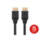 Monoprice 4K High Speed HDMI Cable - 4K@60Hz, 18Gbps, HDR, CL2 In-Wall Rated, No Logo, 6ft, Black - 5 Pack Monoprice 4K High Speed HDMI Cable - 4K@60Hz, 18Gbps, HDR, CL2 In-Wall Rated, No Logo, 6ft, Black - 5 Pack