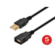 Monoprice USB-A to USB-A Female 2.0 Extension Cable - 28/24AWG Gold Plated Black 6ft 5-Pack Monoprice USB-A to USB-A Female 2.0 Extension Cable - 28/24AWG Gold Plated Black 6ft 5-Pack