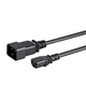 Monoprice Power Cord - IEC 60320 C20 to IEC 60320 C13, 14AWG, 15A/1875W, 3-Prong, Black, 4ft